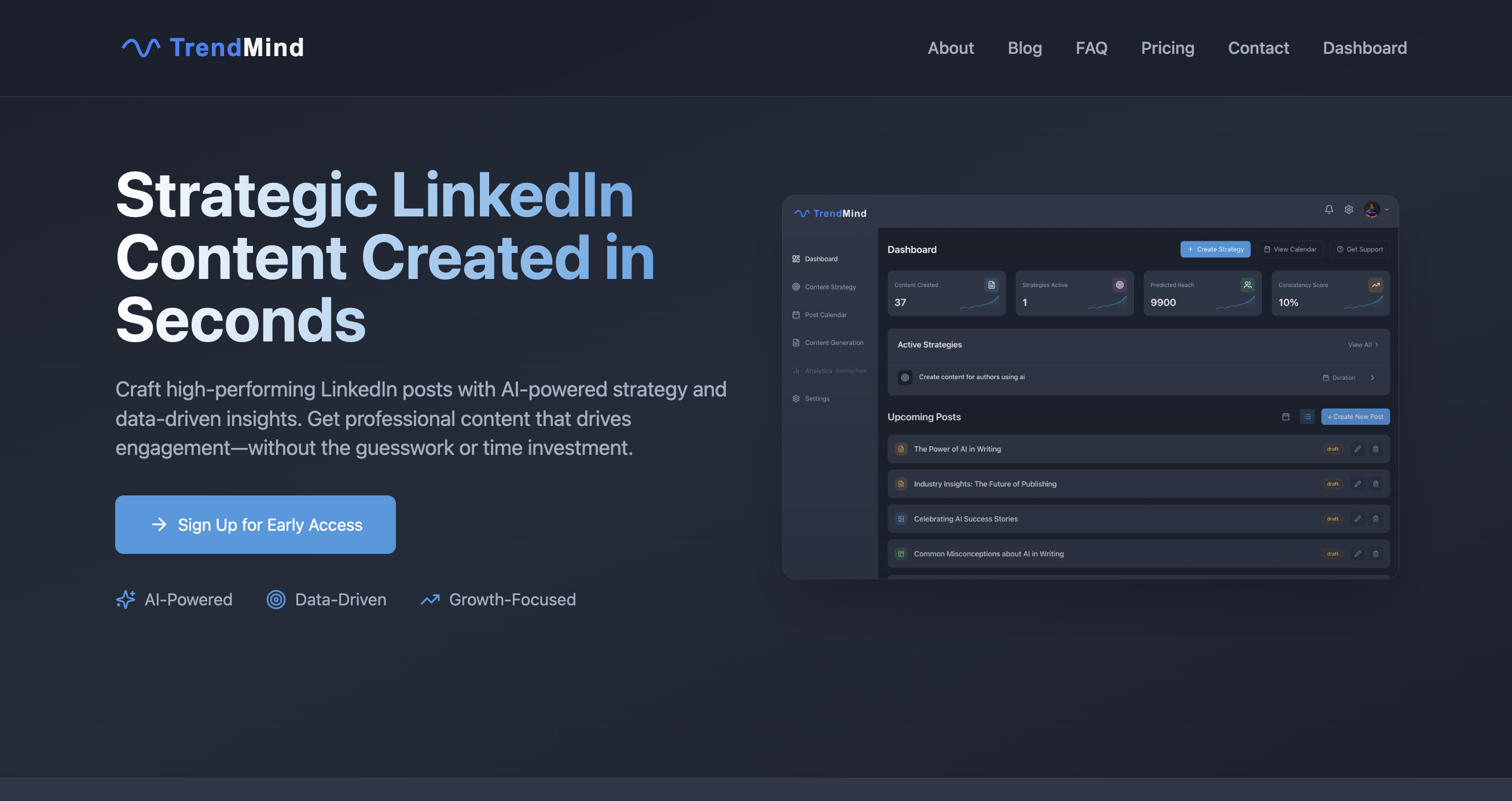 TrendMind Dashboard UI